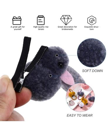 Frcolor 10-Piece Plush Rabbit Ponytail Holder Clips - Cute Elastic Hair Ties for Women & Girls - Random Styles - Shop Internationally! - Buy Online on GoSupps.com