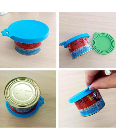 Peslogy 2pcs Universal Silicone Tin Can Lids Pet Food Can Cover Can Lids Pet Dog Cat Food Storage Can Tin Covers Lid Top 1 Fit 3 Standard Size (Blue and Green) - Buy Online on GoSupps.com