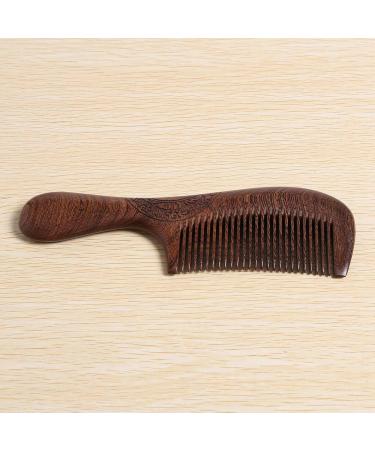 Daroplo 6X Unisex Sandalwood Comb Women Men Home Travel Wood Anti-Static Fine-Tooth Comb Wooden Handles Hair Comb - Buy Online on GoSupps.com