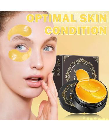 DAMUSI 24K Gold Under Eye Patches - Reduce Dark Circles & Puffiness Moisturizing Collagen Eye Masks for Wrinkles (30 Pairs - Buy Online on GoSupps.com