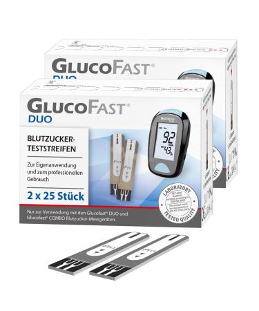 Gluco fast duo 100x blood sugar test strip use with the gluc fast duo blood sugar measuring system precise results for diabetes control