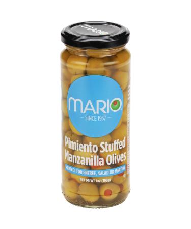 Mario Camacho Foods Manzanilla Stuffed with Pimiento, 7.0 Fluid Ounce Manzanilla stuffed Pimiento 7 Ounce (Pack of 1)