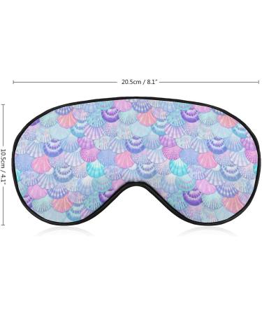 Watercolor Sea Shell Sleep Mask for Women - Adjustable Eye Shades with Elastic Strap for Comfortable Sleep - Buy Online on GoSupps.com