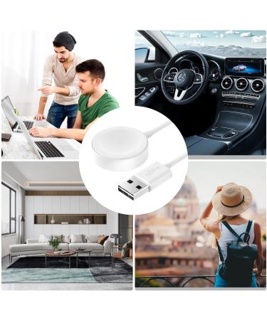 2Pack 6.6ft Apple Watch Charger | Fast Wireless Magnetic Charging Cable for Apple Watch Series 8/7/6/5/4/3/2/1/SE - White - Buy Online on GoSupps.com