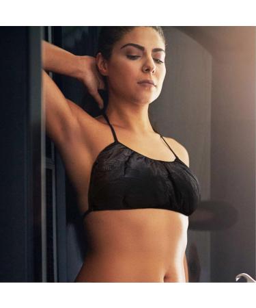 60 Pieces Disposable Bras Black Disposable Bra Disposable Spa Bras Women's Disposable Sunless Spray Tan Top Underwear Brassieres for Spray Tanning - Buy Online on GoSupps.com