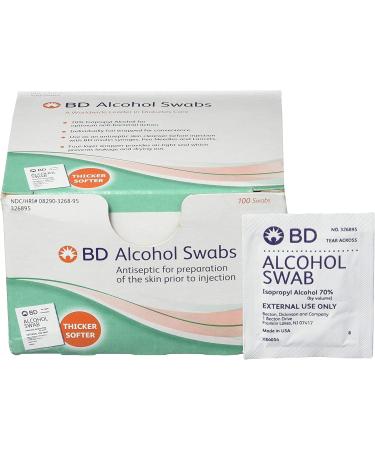 BD Alcohol Prep Swabs - 100 Pack | Antiseptic Wipes for Skin Cleansing - Buy Online on GoSupps.com