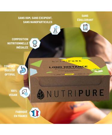 Nutripure | Boisson nerg tique Long Distance | Endurance R cup ration Confort Digestif | Maltodextrine Fructose BCAA Vitamines lectrolytes | Go t Pomme | 40gr x 12 - Buy Online on GoSupps.com
