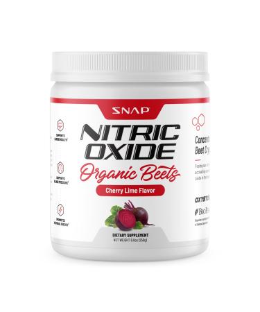 Beet Root Powder Organic - Nitric Oxide Beets by Snap Supplements - Supports Blood Pressure and Circulation Superfood, Muscle & Heart Health, 250g (30 Serving) (Cherry Lime)