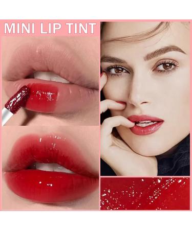 7 Colors Lip Tint Stain Set - Waterproof Long-Lasting Mini Liquid Matte Lipstick | High Pigment Moisturizing & Non-Stick Lip Makeup (01# RED) - International Shipping Available - Buy Online on GoSupps.com