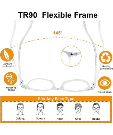 Craebuer Retro Round Blue Light Blocking Glasses for Women Men - Anti-Eyestrain UV Filter Eyewear - Buy Online on GoSupps.com