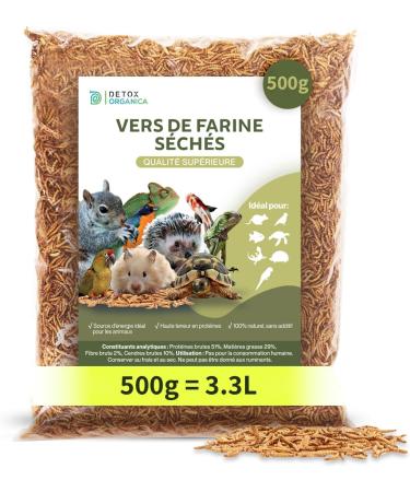 Dried Mealworms 500g 3250ml - Premium Quality Treat for Birds Hedgehogs Turtles Reptiles Fish Rodents - Buy Online on GoSupps.com