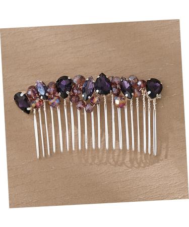 Angoily prom European and American Wedding dress bride wedding accessories rhinestones Hair piece vintage the photo comb dress headgear colored Glass Hair up - Buy Online on GoSupps.com
