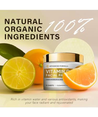 Vita C Facial Pads - Anti-Aging Skin Care Exfoliating & Pore-Reducing Face Pads 70 Sheets - International Shipping Available - Buy Online on GoSupps.com