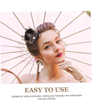 minkissy Baroque Hairpin Snap Hair Clips Flat Hair Barrettes Crown Hair Crown Clip Crown Hair Clip Crown Hairpin Hair Styling Party Headdress Party Hair Accessories Zinc Alloy - Buy Online on GoSupps.com