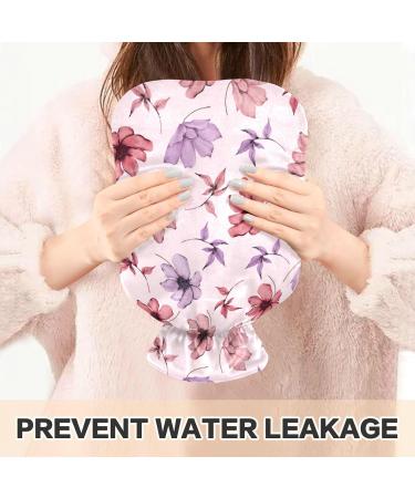 Buy Naanle 1L Hot Water Bottle with Flower Motif - Transparent Ideal for Bed Hands Feet Warmer & Pain Relief - International Shipping Available - Buy Online on GoSupps.com