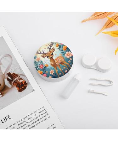 Portable Cartoon Deer Contact Lens Case - Travel-friendly Storage Box for Contacts - Buy Online on GoSupps.com