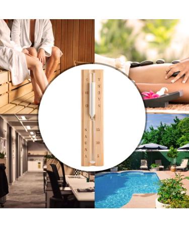 Sauna Hourglass - 15 Minute Sand Timer for Sauna Rooms & Offices | Wooden Timer with 5 & 10 Minute Scale - Buy Online on GoSupps.com