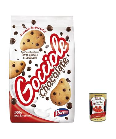 Italian Gourmet E.R. Pavesi Barilla Gocciole Lot de 6 biscuits italiens 500 g + Polpa Italian Gourmet 400 g