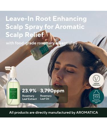 AROMATICA Rosemary Scalp Scrub & Spray Set - Nourish & Protect Hair with Rosemary Oil | Detox & Refresh Scalp from Toxins - Buy Online on GoSupps.com