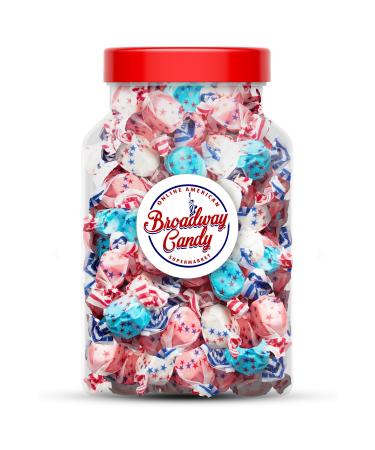 Broadway Candy Sweets Jar 800g - All American Salt Water Taffy - Individually Wrapped American Sweets - Bite Sized Candy Treats
