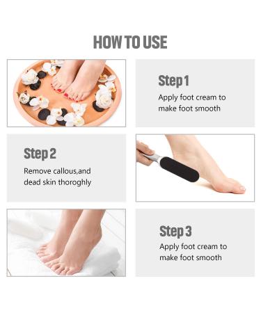 Pedicure Foot File Callus Remover Set - Stainless Steel Feet Rasp with 20 Reusable Pads for Cracked Skin - Foot Care Tool - Buy Online on GoSupps.com