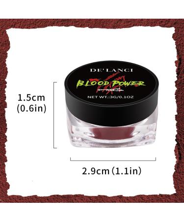  DE'LANCI DE'LANCI Washable Blood Powder Halloween Blood Powder for Clothes and Skin Safe Powder to Create Realistic Blood Effects - Great for Cosplay and Stage Shows - Buy Online on GoSupps.com