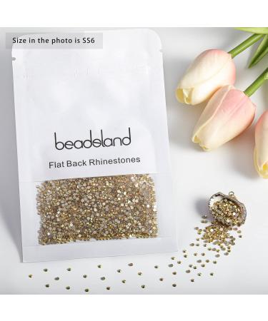 Beadsland 1440PCS Flat Back Rhinestones - Metal Gold SS6 Nail Crystals for Stunning Manicures - Buy Online on GoSupps.com