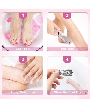 Electric Foot File Electric Foot Callus Remover USB Rechargeable Waterproof Hard Skin Remover Foot with 2 Rollers 2 Speed LED Light Professional Pedicure Tool for feet Cracked Heels - Buy Online on GoSupps.com