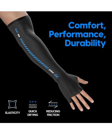 Pulsar eS Arm Sleeve - Black Large Finger Short | Premium Comfort for Sports & Recovery - Buy Online on GoSupps.com