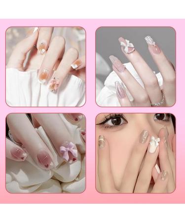 Bow Nail Charms with 7 Grids Nail Art Charms Colorful Nail Charms and Gems Decorative Bow Charms for Nails Art DIY Manicure Craft Decoration Nail Tips - Buy Online on GoSupps.com