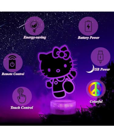 ZTZK Kitty Lamp - 3D Cute Cat Night Light with 16 Colors & Remote | Perfect Gifts for Girls Kids Christmas & Birthdays - Buy Online on GoSupps.com