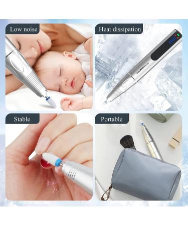 TOUCHBeauty Electric Nail Files 8 in 1 Electric Nail Drill 5 Adjustable Speeds 30000 RPM 8 Drill Bits Professional Electric Manicure & Pedicure Kit for Acrylic Nails Gel DIY Salon Manicure Set Silver - Buy Online on GoSupps.com
