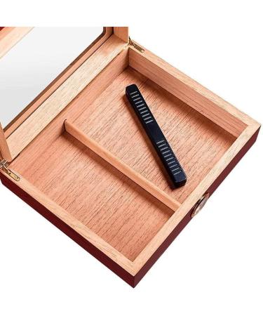 Handmade Cigar Humidor Cedar Cigar Desktop Box with Humidifier and Hygrometer Decorative Box - Buy Online on GoSupps.com