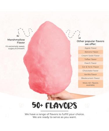 Baking Beauty and Beyond Marshmallow Flavour Premium Floss Sugar for Cotton Candy | Natural Ingredients | 800g Bulk Packaging - Buy Online on GoSupps.com