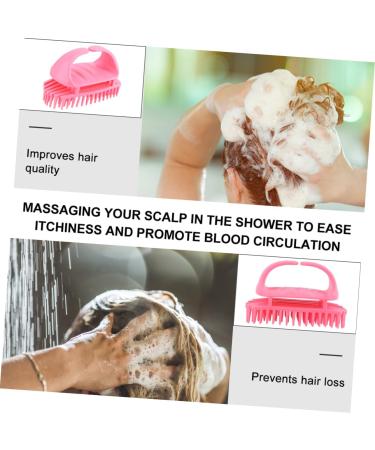 Iwowhero 2 Piece Hairbrush Set - ABS Scalp Washer & Massage Brush - Pink Shampoo Scalp Cleaner Device for Adults - 10.5x7x5.5cm - Buy Online on GoSupps.com