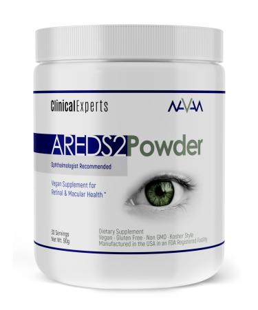 Navan AREDS2 Powder - for Those Who Can't Consume Tablets or Softgels - Eye Vitamins & Minerals Antioxidant Supplement by Clinical Experts - Lutein, Zeaxanthin & Zinc - Kosher Style, 30 Servings