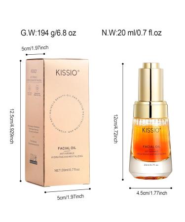 Buy KISSIO 2 in 1 Facial Oil - Hydrating Serum with Sodium DNA Niacinamide & Collagen for Smooth Skin | Reduces Fine Lines & Wrinkles - Non-Greasy Face Oil for All - Buy Online on GoSupps.com
