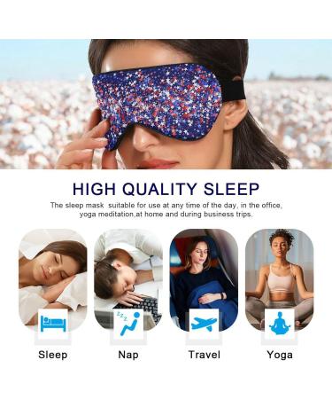 Haskirky Light Blocking Eye Mask - Adjustable for Men and Women - Perfect for Travel, Yoga, Meditation - Deep Sleep Comfort - American Vintage Design - Buy Online on GoSupps.com