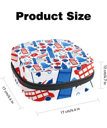 Storage Bags for Women's Bandages & Menstrual Cup | British London Icon | Portable Tapes for First Period - Buy Online on GoSupps.com