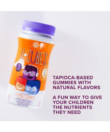 Solgar U-Cubes Children's Vitamin C Gummies - 90 Count, Non-GMO, Vegan, Gluten-Free - Great-Tasting for Kids 2+ - 45 Servings - Buy Online on GoSupps.com
