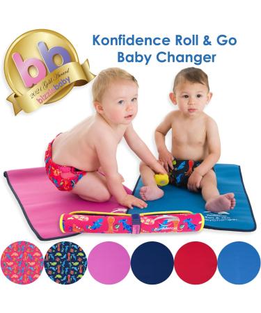 Konfidence Splashy Roll & Go Baby Changer Mat - Portable Travel Neoprene Changing Mat (Red) - Buy Online on GoSupps.com