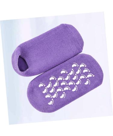FRCOLOR 1 Pair of Spa Socks for Women Silicone Gel Moisturising Socks Socks Shoes Moisturising Women's Socks Moisturising Short Socks Foot Cotton Socks Purple - Buy Online on GoSupps.com