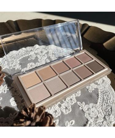 Erinde 10-Color Matte Eyeshadow Palette - Cement Shade | High Pigment, Long-Lasting | Neutral Nude Makeup for Older Women - Buy Online on GoSupps.com