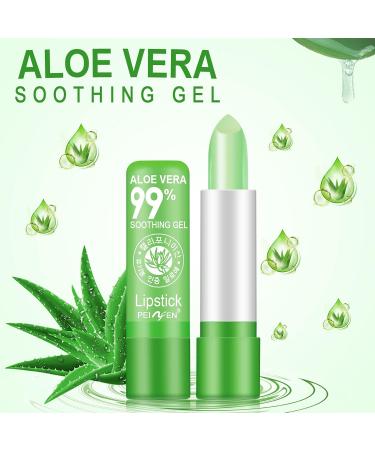 3 Pieces Aloe Vera Temperature Changing Lipstick Set - Long-Lasting Moisturizing Crystal Jelly Lip Balm - Buy Online on GoSupps.com