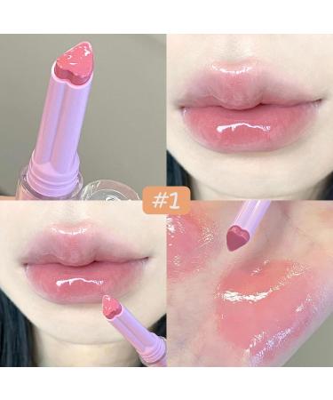Mrettick Heart Shape Jelly Lipstick - Long-Lasting Moisturizing Lip Stain | Hydrating Tinted Lip Gloss for Non-Sticky Glamour - Buy Online on GoSupps.com
