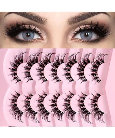 FAIRYGATE Lash Strips False Lashes with Glue Natural Lashes Wispy Lashes Natural Look False Eyelashes Natural Flared Eyelashes False Eye Lashes Soft Fluffy Lashes 7 Pairs D1 Natural B5417 FGJSTB5417 - Buy Online on GoSupps.com