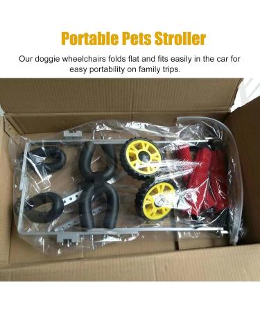 2 Wheel Dog Wheelchair Dog Movers Aluminum Pet Scooter for Hind Leg Disability Paralyzed People (XS(Widen)) - Buy Online on GoSupps.com