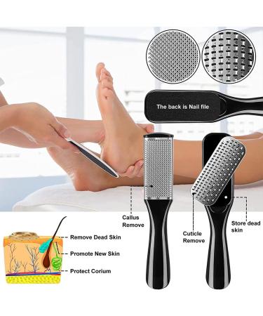 10-in-1 Stainless Steel Pedicure Tools Set for Foot Care | Foot Callus Remover Kit for Men and Women - Black - Buy Online on GoSupps.com