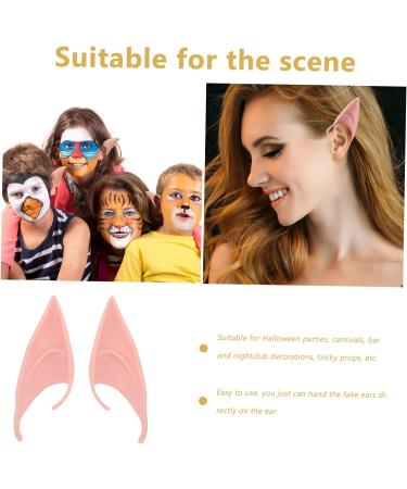 Homoyoyo 5 Pairs Artificial Elf Ears - Fairy Pixie Elf Ear Headpiece in Soft Pink TPR Glue - Holiday Decorative Ears - Buy Online on GoSupps.com