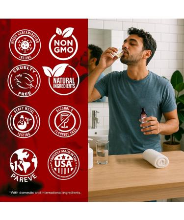 GuruNanda Cinnamon Oil Pulling Travel Sized Mouthwash Promotes Calmness with Neem & Ashwagandha for Fresh Breath & Happy Gums Alcohol-Free TSA-Friendly 3 Oz (Pack of 2) - Buy Online on GoSupps.com